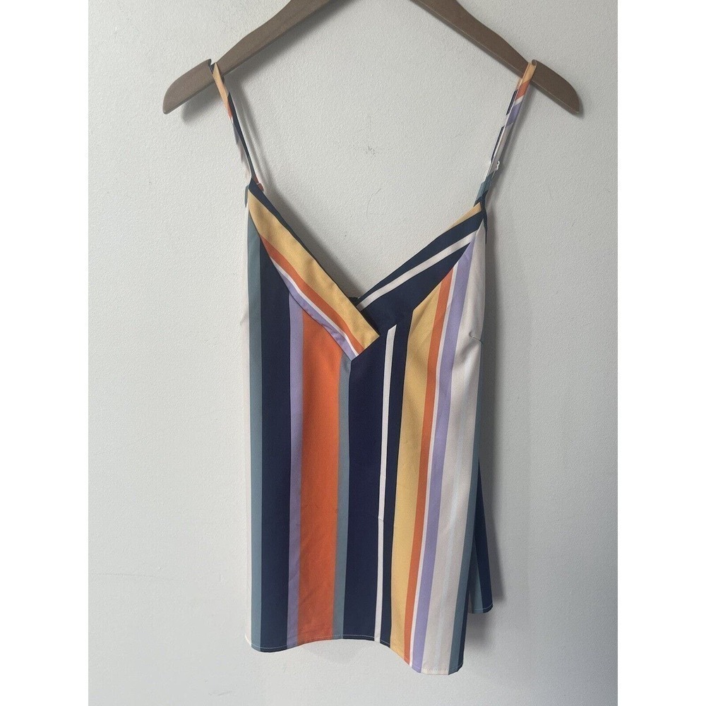 Loness Womens Size XL Striped Lightweight Boho Hippie Festival Tank Top